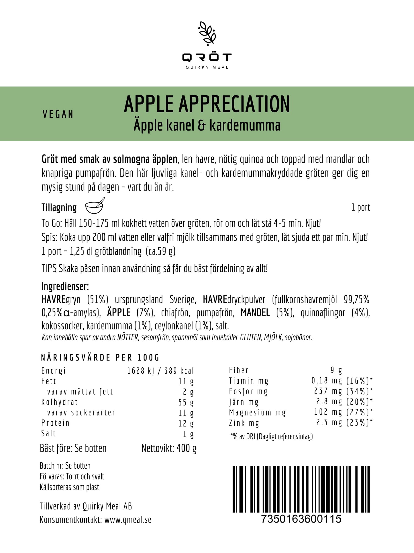 VEGAN Apple Appreciation STOR PACK 400g